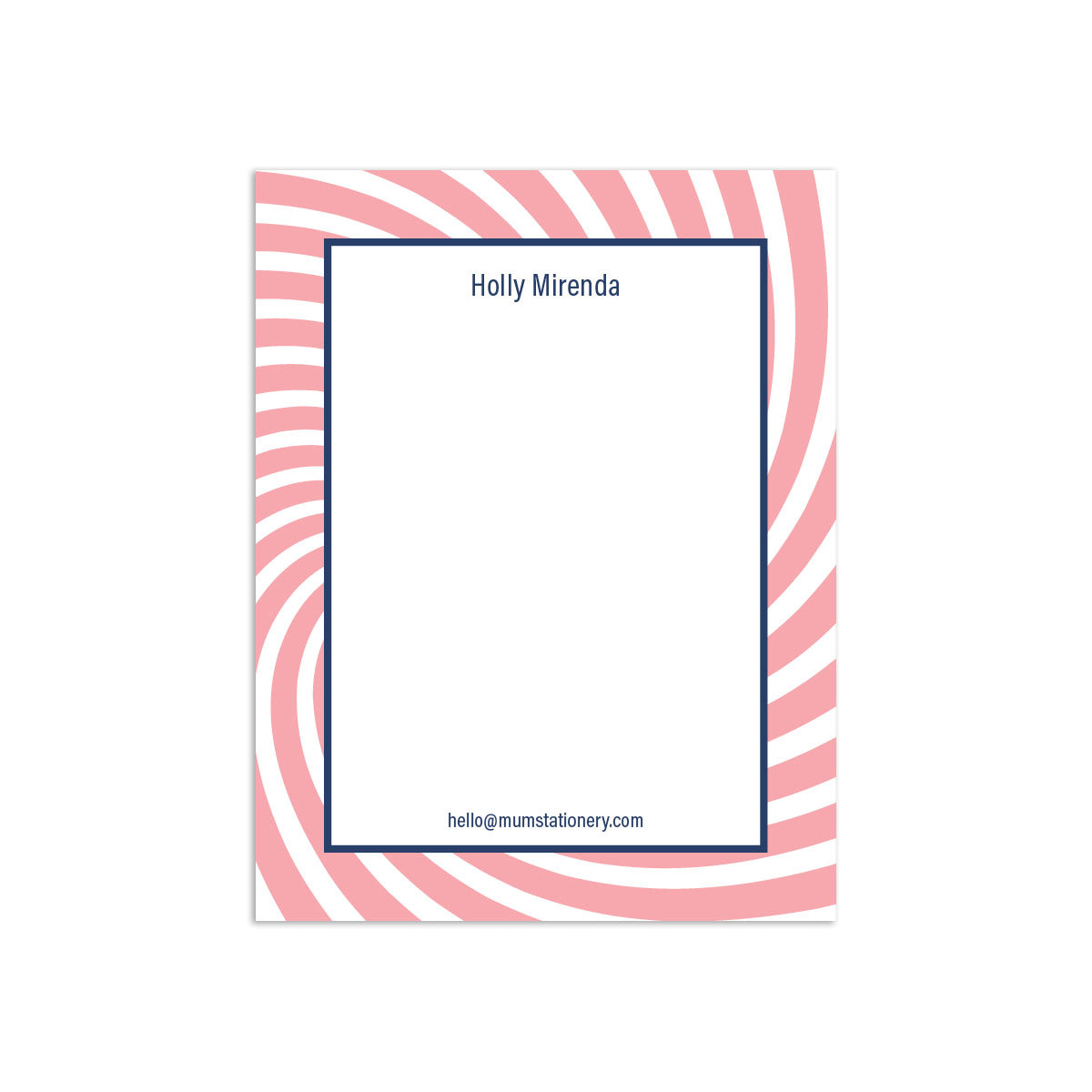 Swirl Small Notepad - Coral