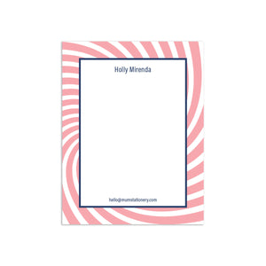 Swirl Small Notepad - Coral