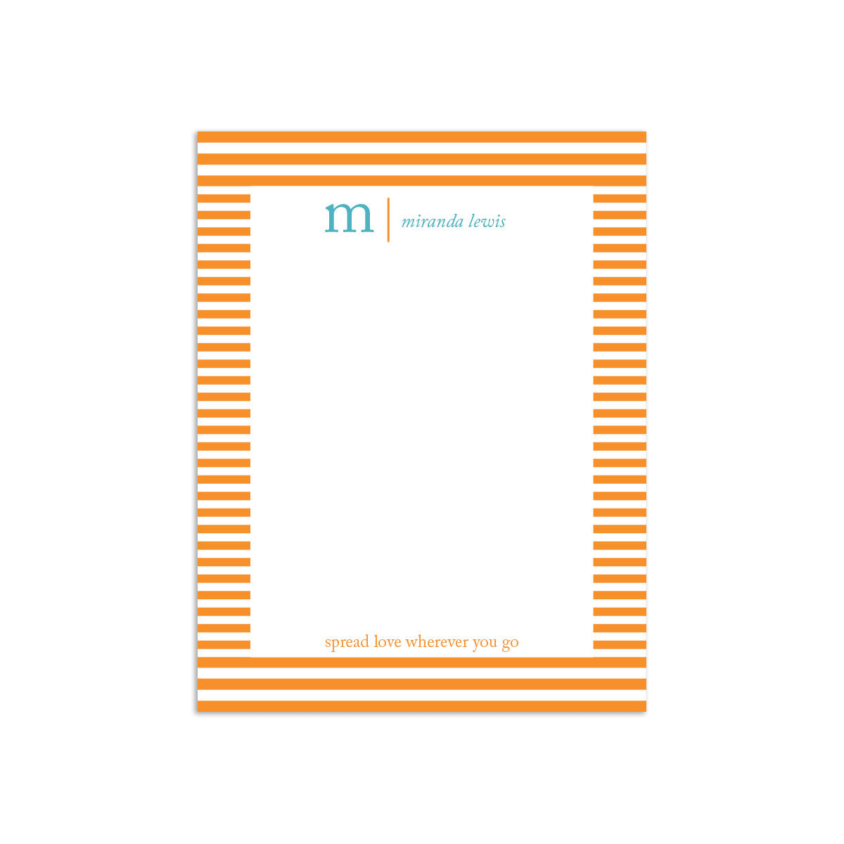 Initial Small Notepad - Turquoise