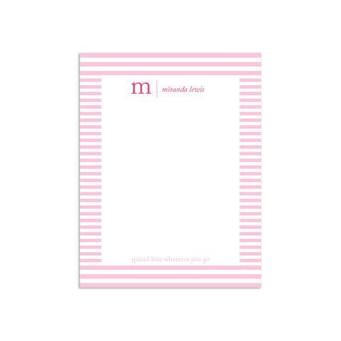 Initial Small Notepad - Pink