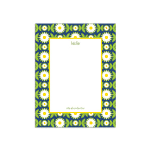 Daisy Chain Small Notepad - Navy