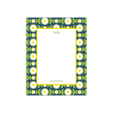 Daisy Chain Small Notepad - Navy