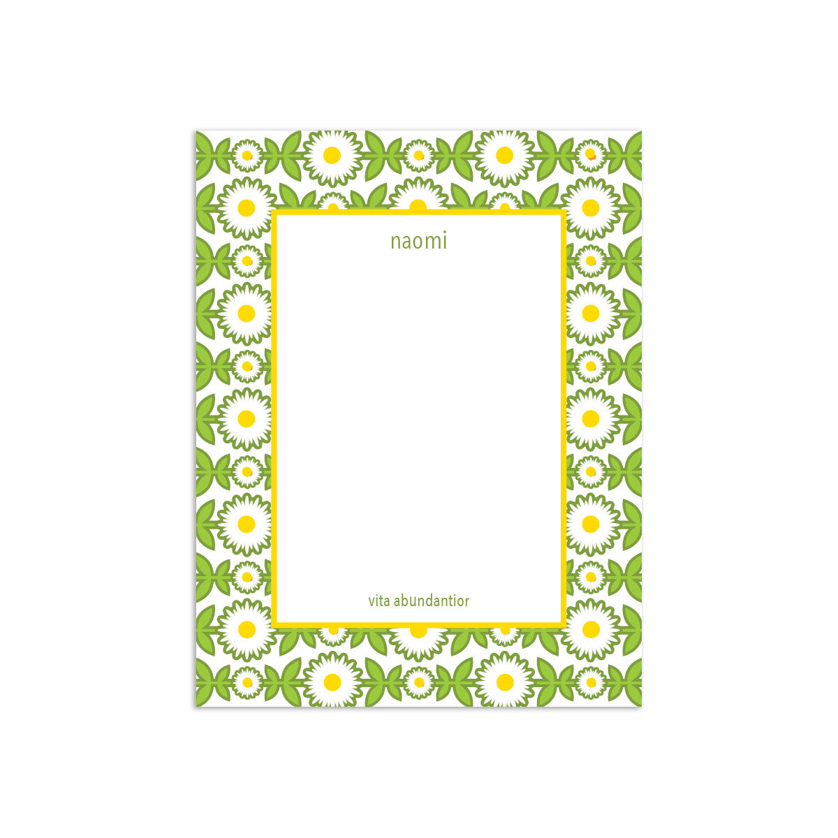 Daisy Chain Small Notepad - White