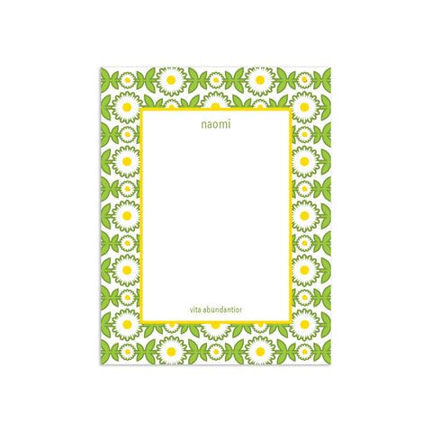 Daisy Chain Small Notepad - White