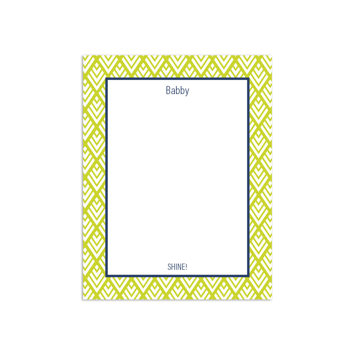 Diamonds Small Notepad - Lime