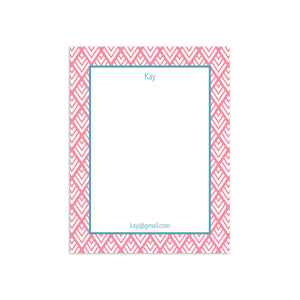 Diamonds Small Notepad - Coral
