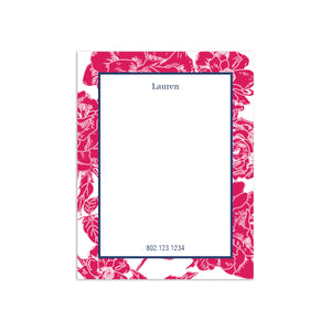 Flora Small Notepad - Ruby