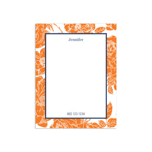 Flora Small Notepad - Orange