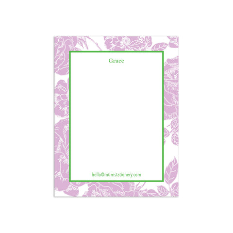 Flora Small Notepad - Pink