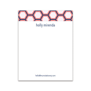 Honeycomb Small Notepad - Navy
