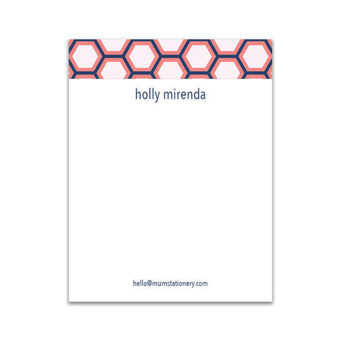 Honeycomb Small Notepad - Navy