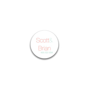 Mod Couple Round Sticker - Red