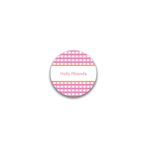 Check Please Round Sticker - Pink