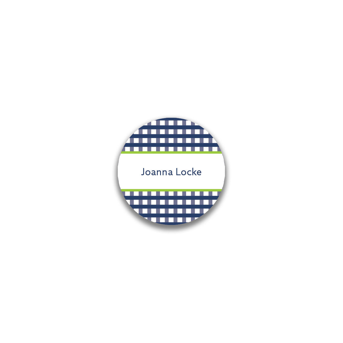 Check Please Round Sticker - Navy