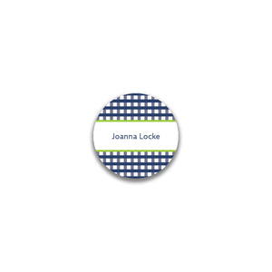 Check Please Round Sticker - Navy