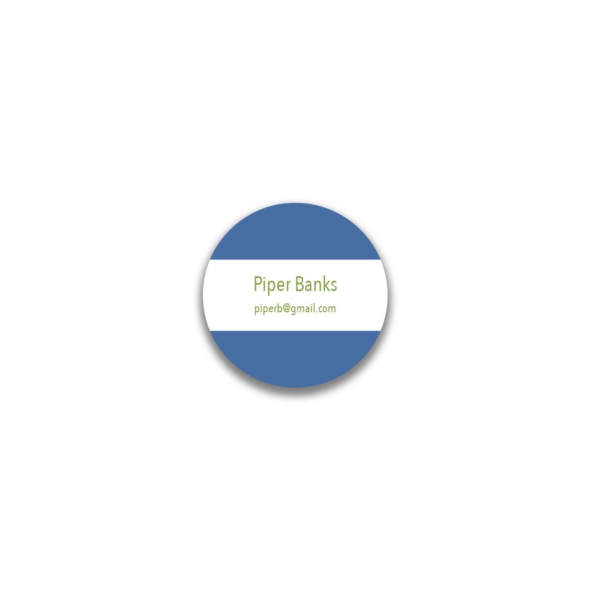 Simple Sans Round Sticker - Blue