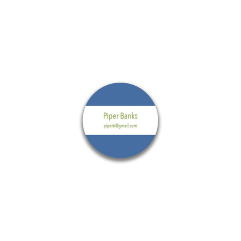 Simple Sans Round Sticker - Blue