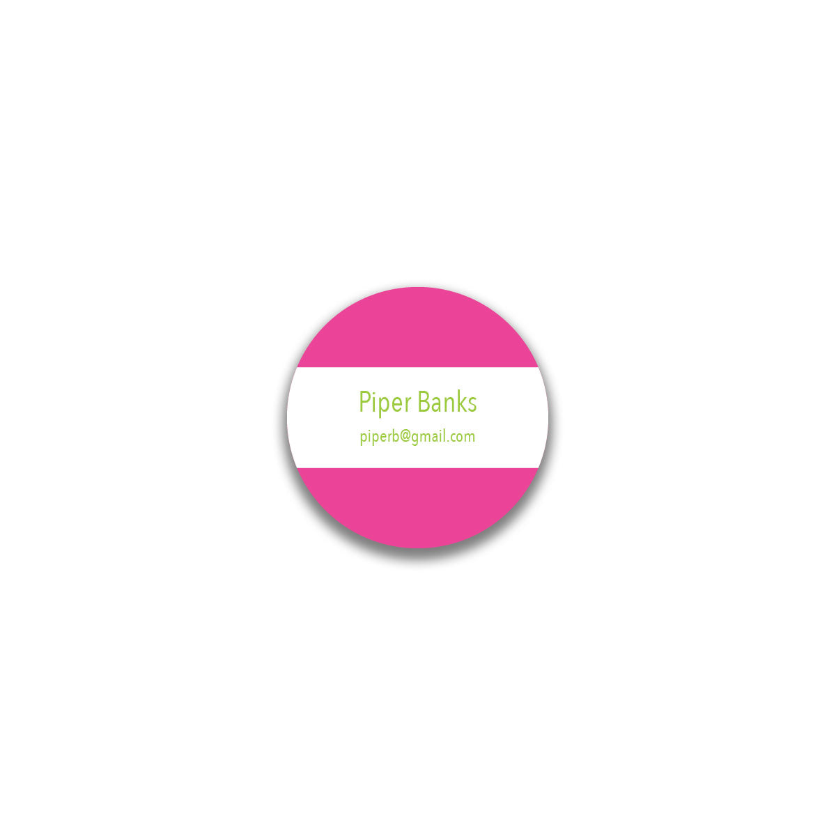 Simple Sans Round Sticker - Pink