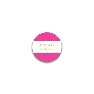 Simple Sans Round Sticker - Pink