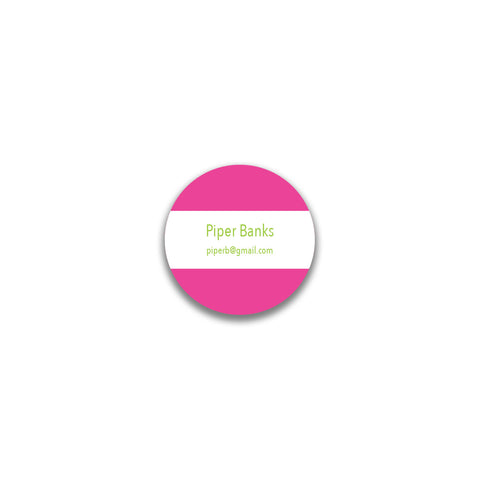 Simple Sans Round Sticker - Pink