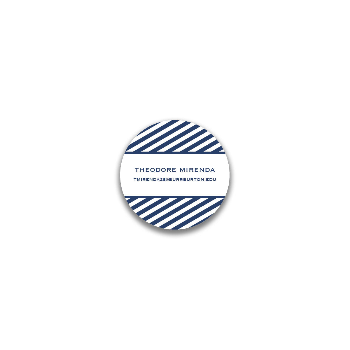 Classic Round Sticker - Navy