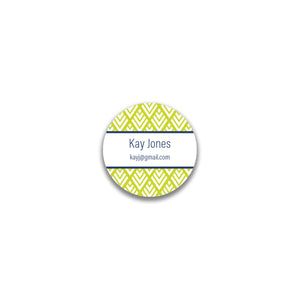 Diamonds Round Sticker - Lime