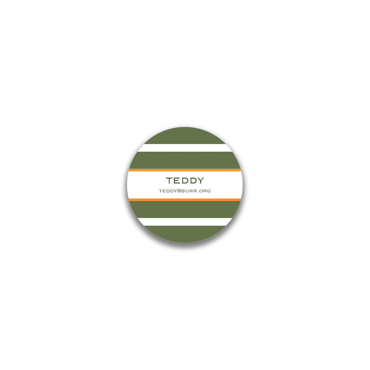 Rugby Round Sticker - Forest