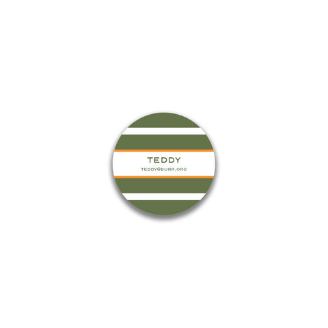 Rugby Round Sticker - Forest