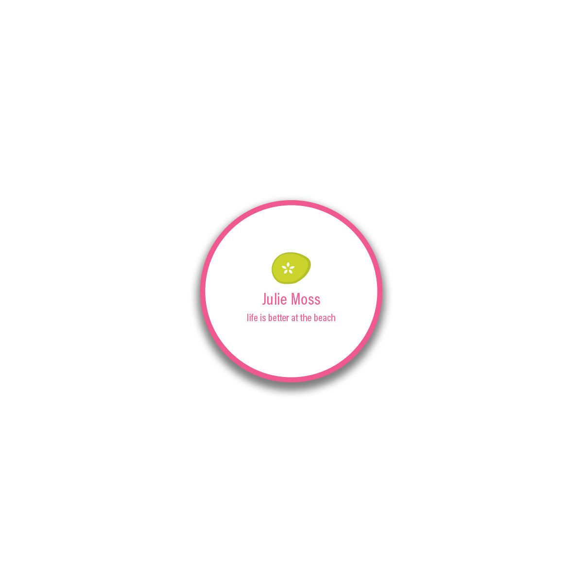 Limes Round Sticker - Pink