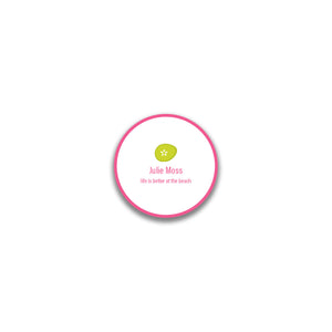 Limes Round Sticker - Pink