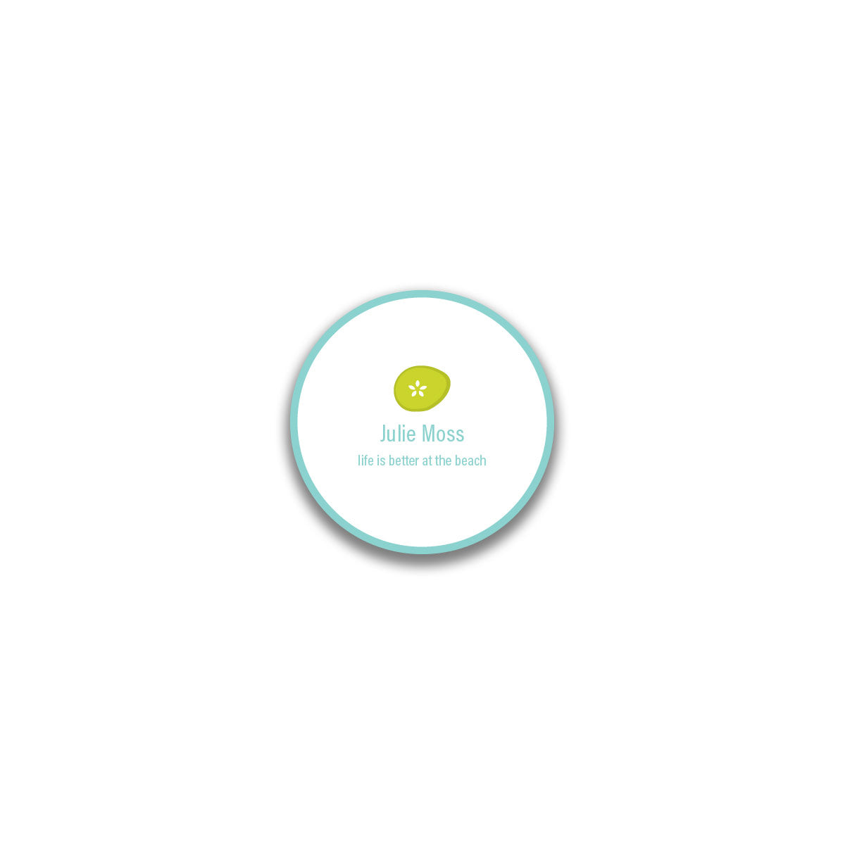 Limes Round Sticker - Aqua