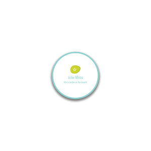 Limes Round Sticker - Aqua