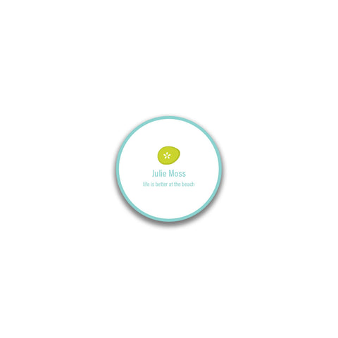 Limes Round Sticker - Aqua