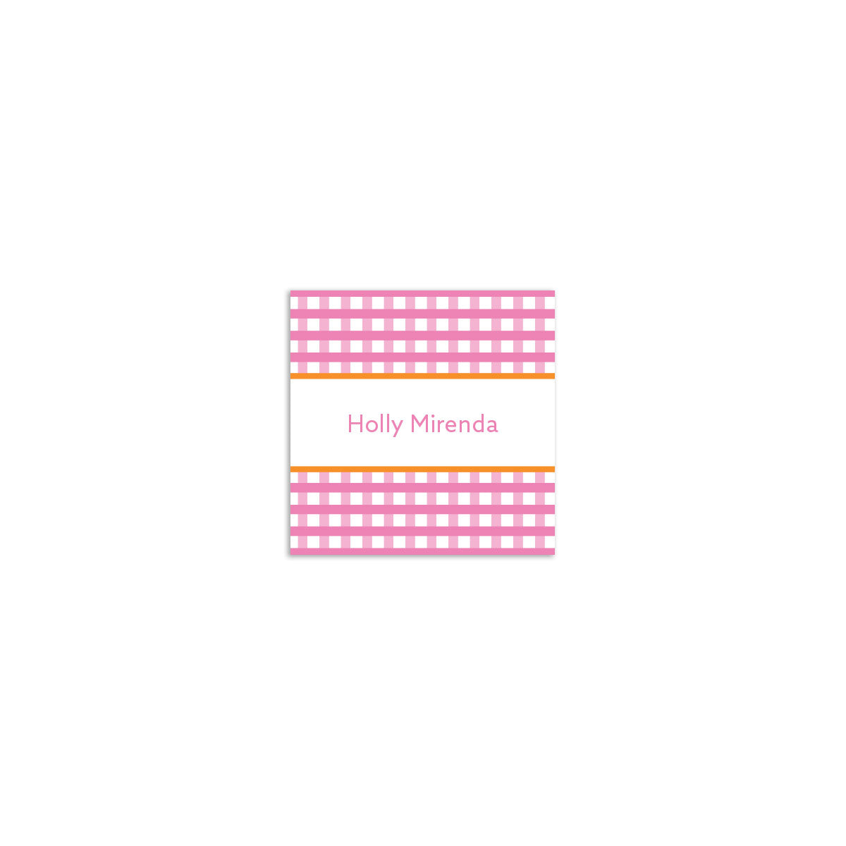 Check Please Square Sticker - Pink