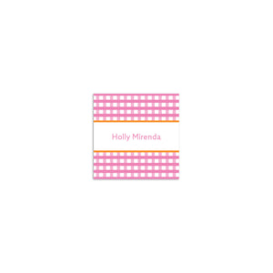 Check Please Square Sticker - Pink