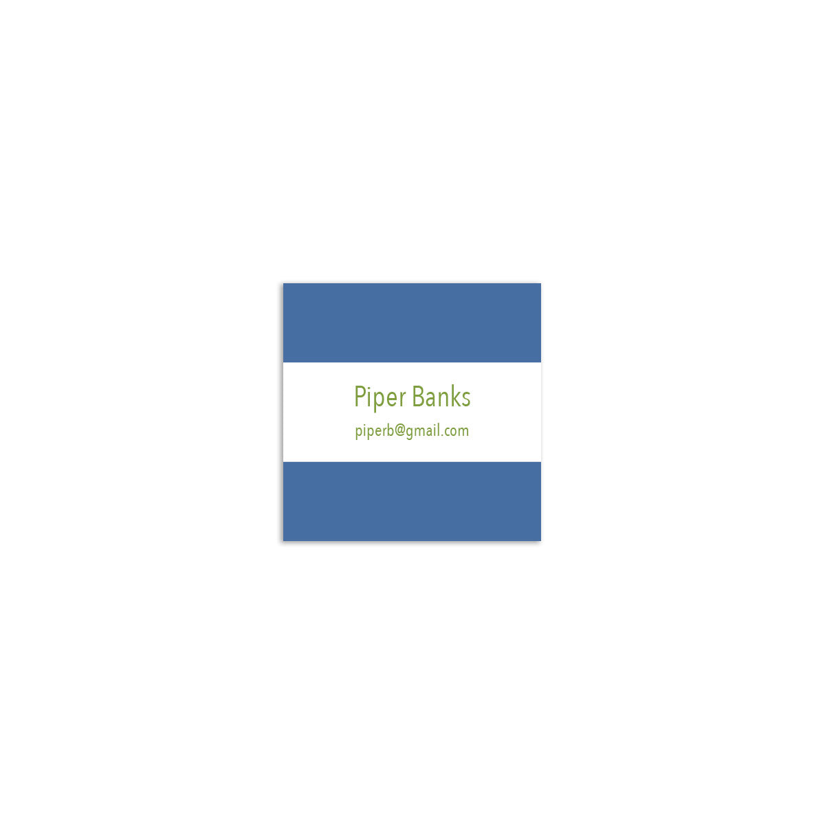 Simple Sans Square Sticker - Blue