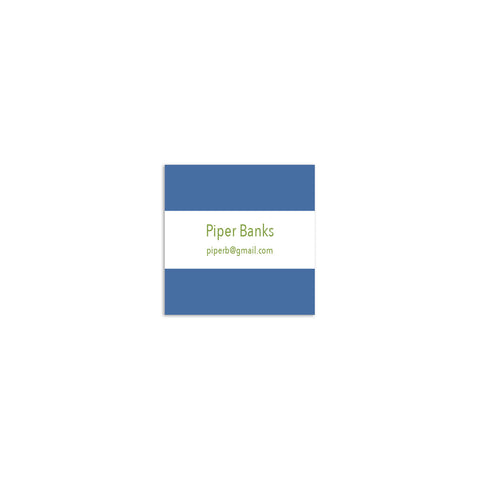 Simple Sans Square Sticker - Blue