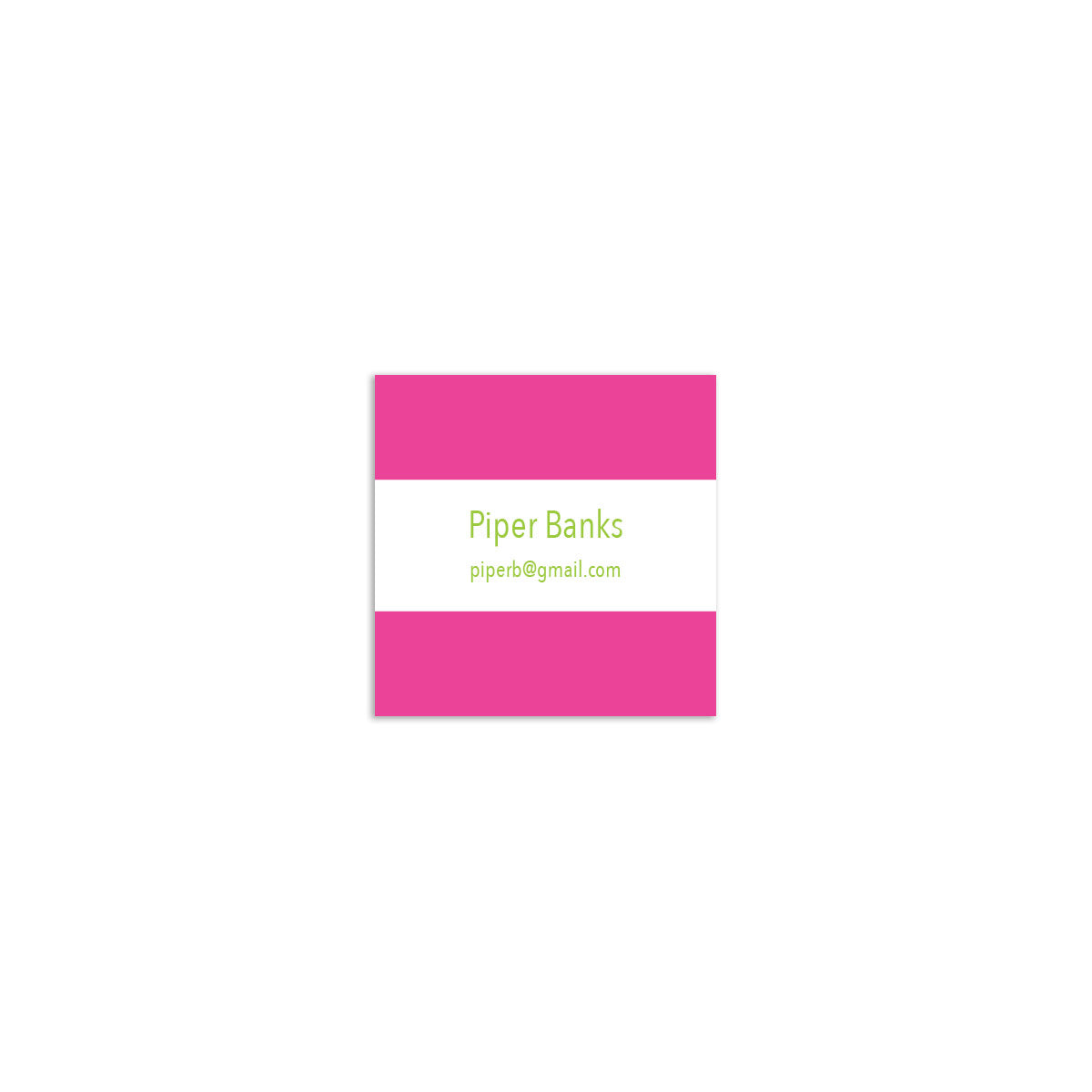 Simple Sans Square Sticker - Pink