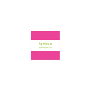 Simple Sans Square Sticker - Pink