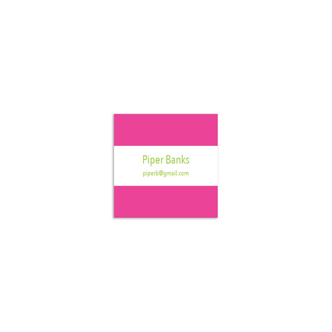 Simple Sans Square Sticker - Pink