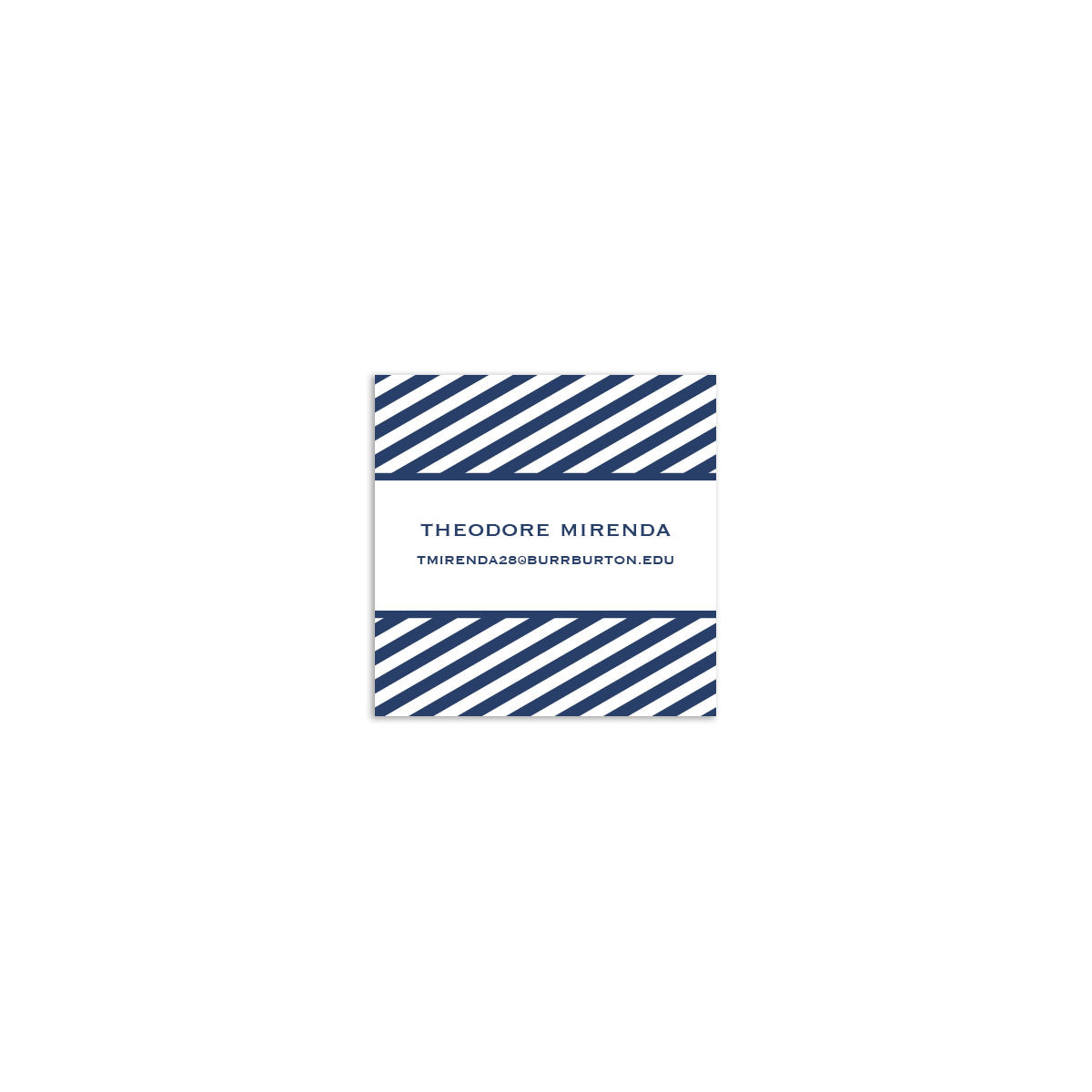 Classic Square Sticker - Navy