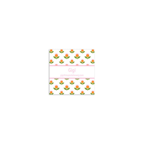 Poppy Square Sticker - Pink