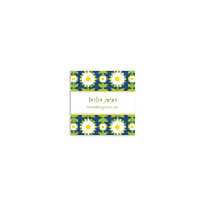 Daisy Chain Square Sticker - Navy