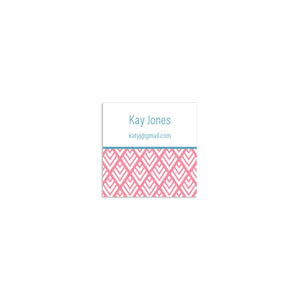 Diamonds Square Sticker - Coral