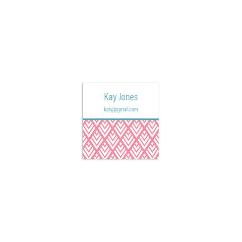 Diamonds Square Sticker - Coral