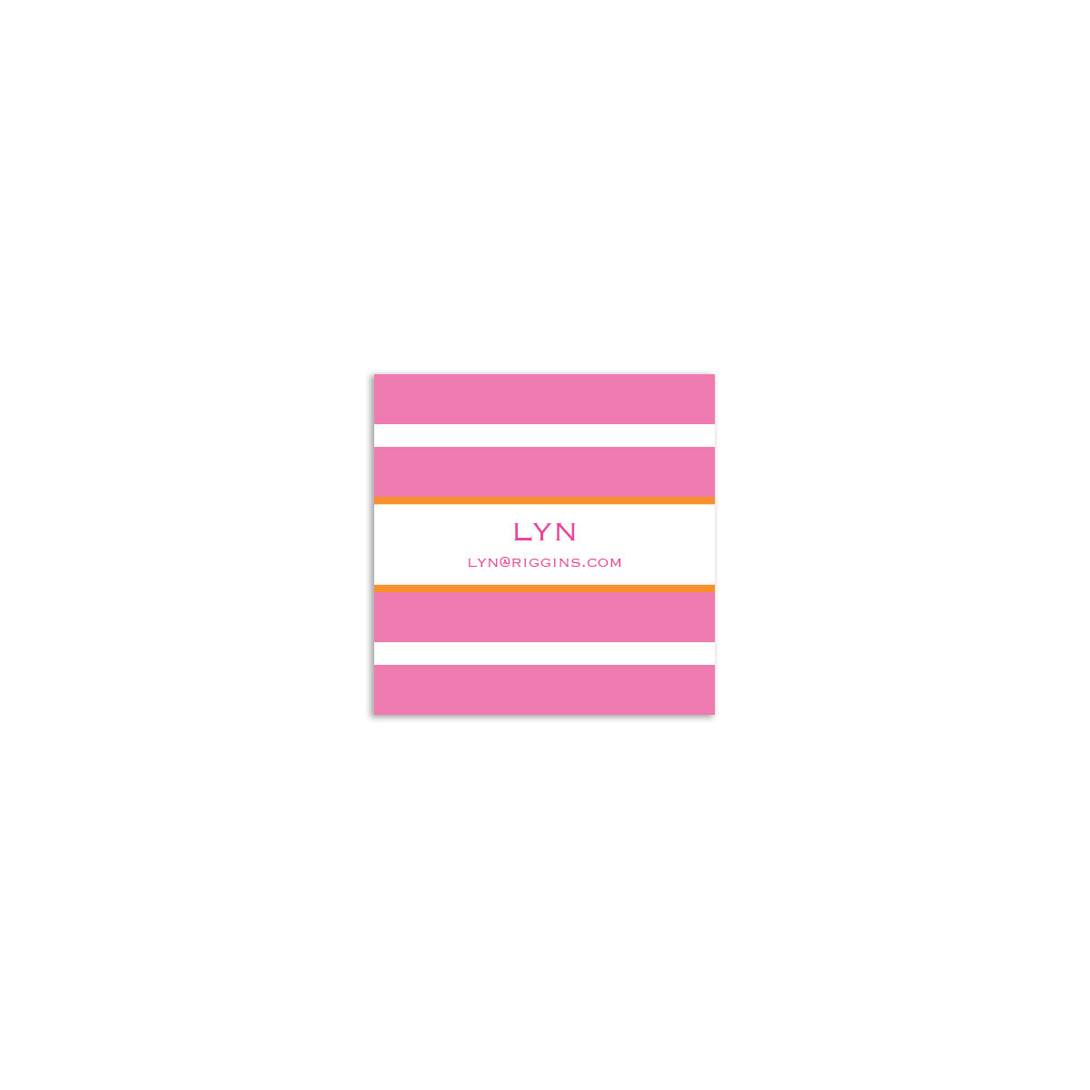 Rugby Square Sticker - Pink