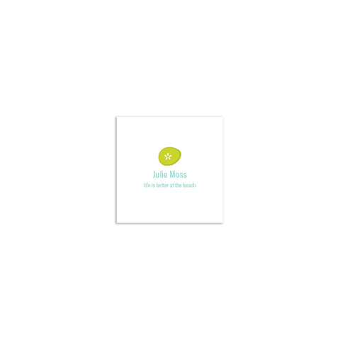 Limes Square Sticker - Aqua