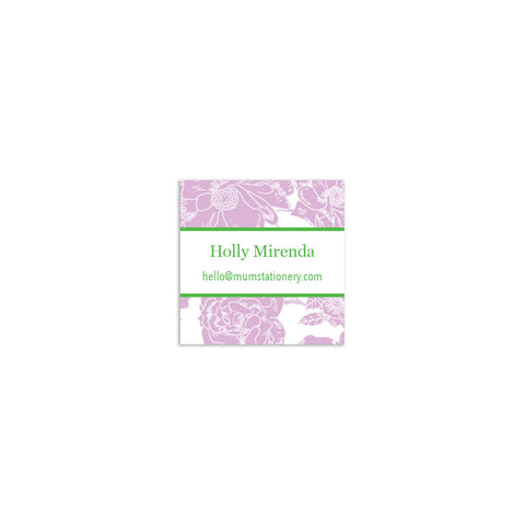 Flora Square Sticker - Pink