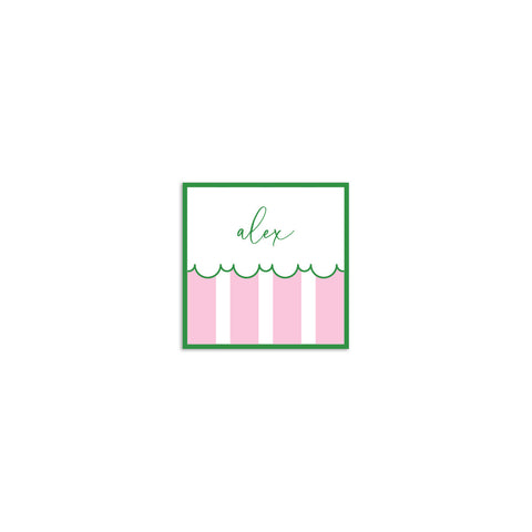 Awning Square Sticker - Pink