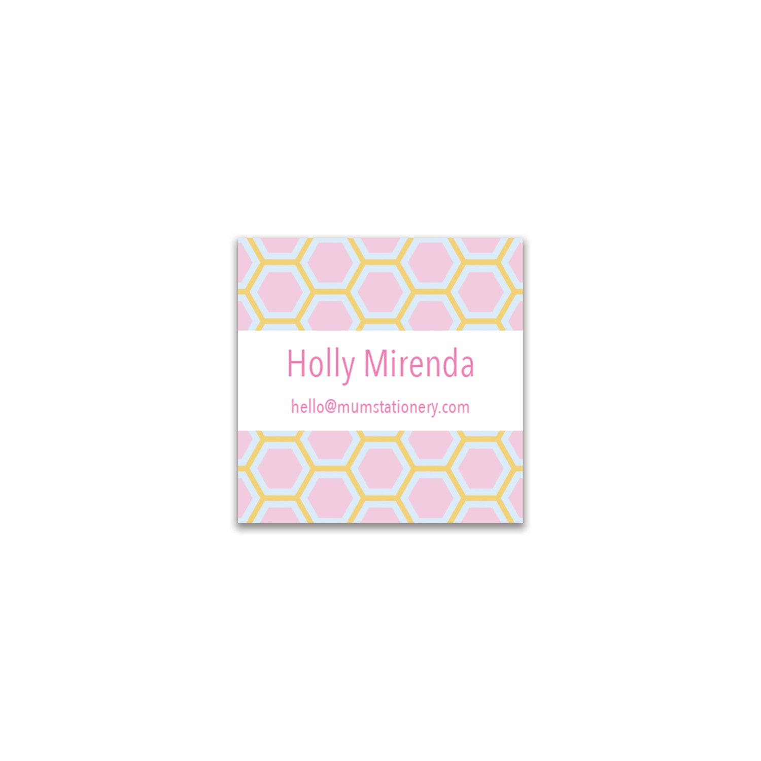 Honeycomb Square Sticker - Honey